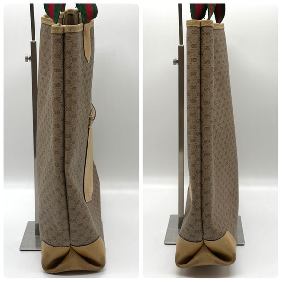 Vintage Gucci Sherry Line Micro Gg Tote #158938G12B - Picture 10 of 15